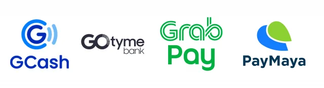 Supported payment methods: Gcash, Paymaya, Grab Pay, or Gotyme
